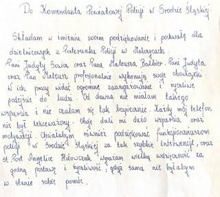 Podziękowania dla dzielnicowych Posterunku Policji w Malczycach