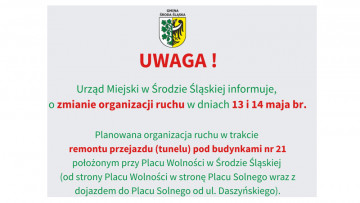 UWAGA! Zmiana organizacji ruchu