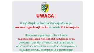 UWAGA! Zmiana organizacji ruchu
