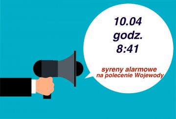 Na polecenie wojewody jutro rano zostaną włączone syreny alarmowe