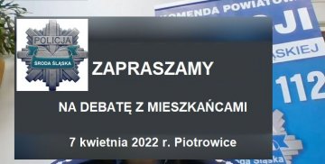 W Piotrowicach odbędzie się debata nt. bezpieczeństwa. Policja zaprasza do udziału