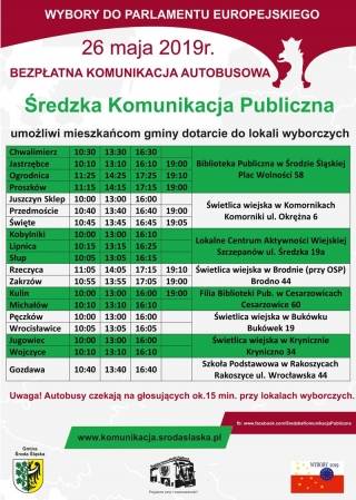 Średzka Komunikacja Publiczna dowiezie na Eurowybory