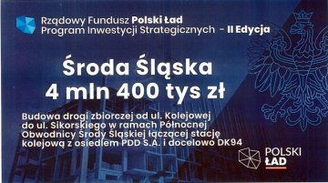 4,4 mln z Polskiego Ładu na Północną Obwodnicę Środy Śląskiej