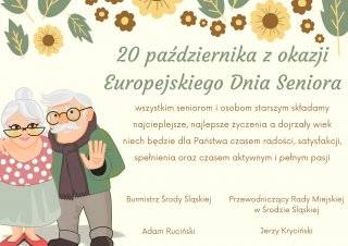 Życzenia z okazji Europejskiego Dnia Seniora