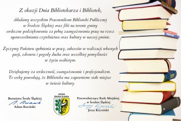 Życzenia z okazji Dnia Bibliotekarza i Bibliotek