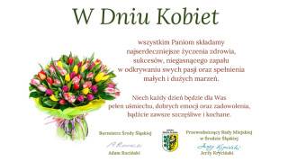 Wszystkim Paniom życzenia składają Burmistrz Adam Ruciński i Przewodniczący RM Jerzy Kryciński