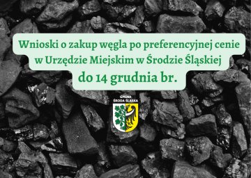 Wnioski o preferencyjny zakup węgla do 14 grudnia