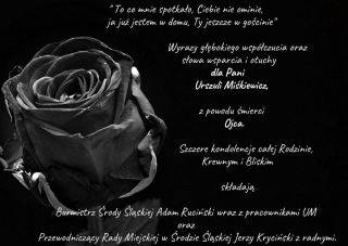 Kondolencje dla Pani Urszuli Miśkiewicz