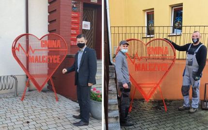 Pierwsze w gminie Malczyce serca na nakrętki już zamontowane!