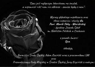 Kondolencje od władz Gminy Środa Śląska