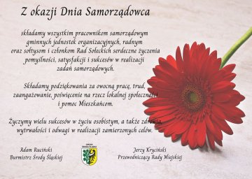 Życzenia z okazji Dnia Samorządowca