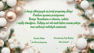 Życzenia świąteczno-noworoczne od władz Gminy Miękinia
