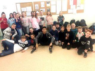 Zagraniczni wolontariusze z wizytą w Miękini