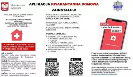 Jesteś objęty kwarantanną? Skorzystaj z bezpłatnej aplikacji „Kwarantanna domowa”