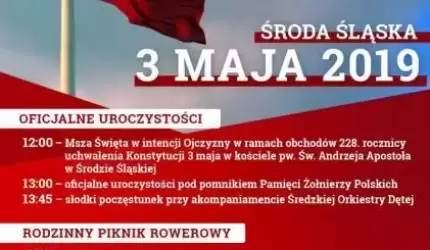 Obchody Święta 3 Maja w Środzie Śląskiej