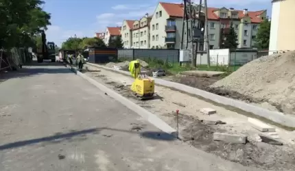 Trwają prace budowlane przy ulicy Łąkowej w Malczycach