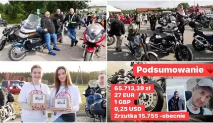 Mieszkańcy Gminy Miękinia i motocykliści we wspólnej akcji charytatywnej dla Grześka!