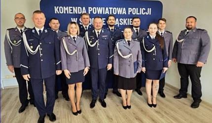 Uroczyste wręczenie aktów mianowania w Komendzie Powiatowej Policji w Środzie Śląskiej