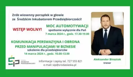 Przedsiębiorczy marzec w Średzkim Inkubatorze Przedsiębiorczości