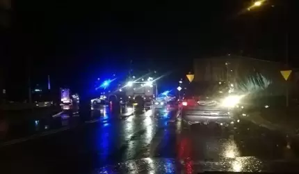 Wypadek! Osobę poszkodowaną zabrało lotnicze pogotowie ratunkowe