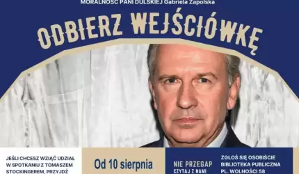 Odbierz wejściówkę na spotkanie z Tomaszem Stockingerem!