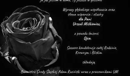 Kondolencje dla Pani Urszuli Miśkiewicz