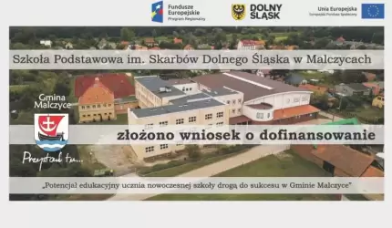 Gmina Malczyce złożyła wniosek o dofinansowanie projektu edukacyjnego