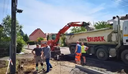 Trwają prace na drogach w Udaninie i w Lusinie