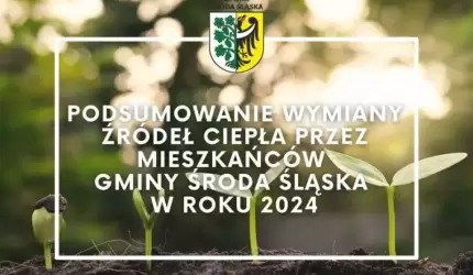 Podsumowanie wymiany źródeł ciepła przez mieszkańców Gminy Środa Śląska w roku 2024