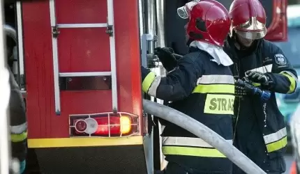 Pożar warsztatu samochodowego w Wichrowie