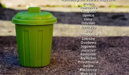 Harmonogram odbioru odpadów na 2023 rok
