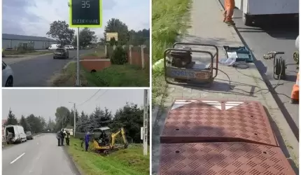 Wyświetlacze i progi gotowe, ale to nie koniec działań powiatu