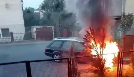 Pożar samochodu osobowego w Środzie Śląskiej