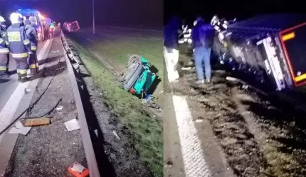 Wypadek koło Kostomłotów. Jedna osoba trafiła do szpitala