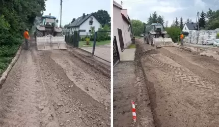 Budowa drogi w Świętem