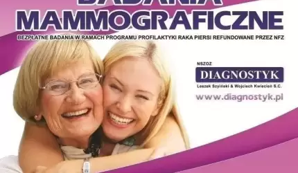Bezpłatne badania mammograficzne w Miękini