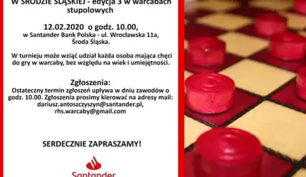 3. turniej warcabowy w banku Santander w Środzie Śląskiej