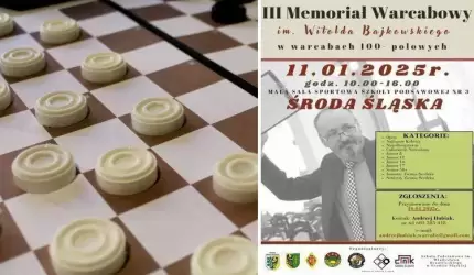 Zapraszamy na Memoriał Warcabowy w Środzie Śląskiej!