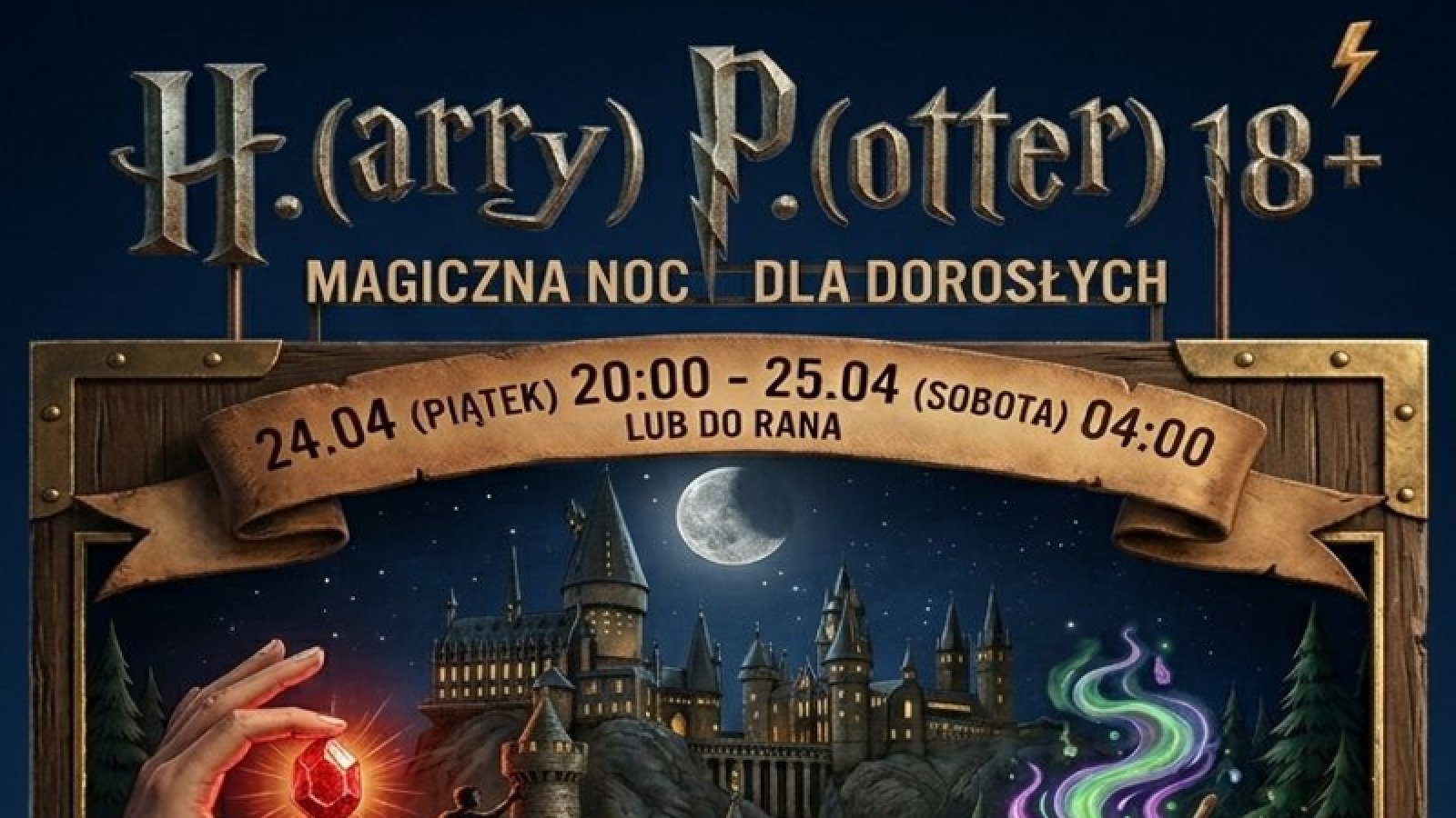 Magiczna Noc 18+ w Środzie Śląskiej. Gra terenowa, stand-up, eliksiry i maraton filmowy