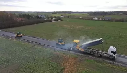 Remontowany odcinek drogi Zakrzyce - Lutynia jutro zostanie otwarty!