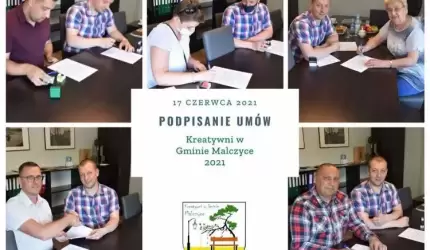 Kreatywni w Gminie Malczyce 2021 - umowy podpisane