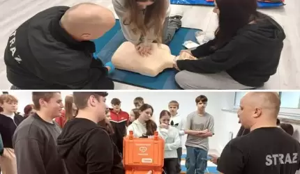 Druhowie OSP szkolą uczniów z Udanina!