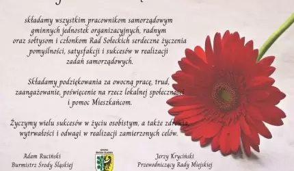 Życzenia z okazji Dnia Samorządowca