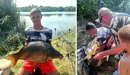 Rekordowy połów młodego wędkarza!