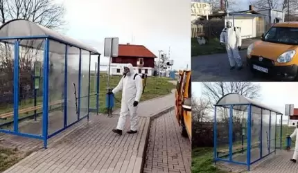 Gmina Środa Śl.: Odkażamy przystanki i Dworzec Średzki