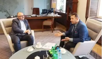 Spotkanie wójta gminy Udanin z Marszałkiem Województwa