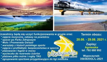 KS "Skarby" Środa Śląska zaprasza dzieci na obóz w Międzyzdrojach