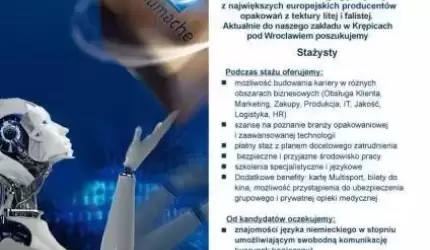 Schumacher Packaging poszukuje stażysty