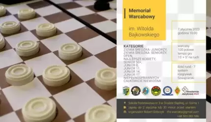 7 stycznia w Środzie Śląskiej odbędzie się Memoriał Warcabowy