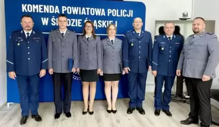 Uroczyste wręczenie aktów mianowania i rozkazów personalnych w Komendzie Powiatowej Policji w Środzie Śląskiej
